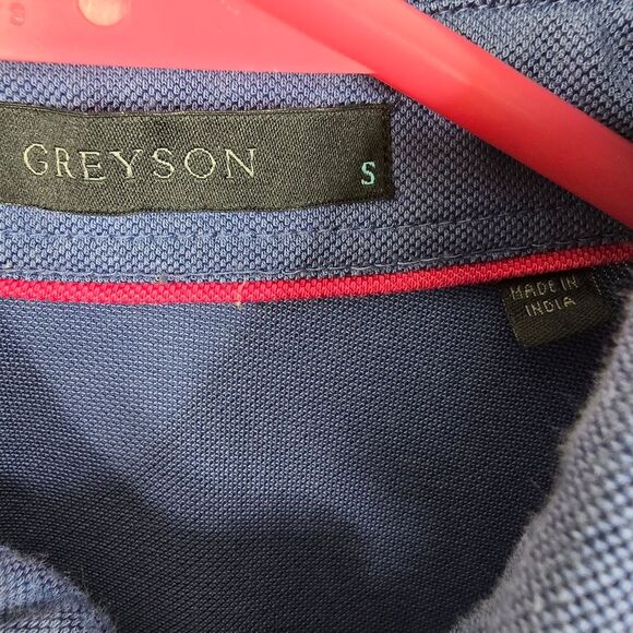 Greyson Short Sleeve Casual Minimalistic Cotton Blend Polo Shirt Small - Picture 4 of 7